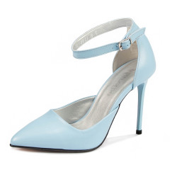 Zapatos elegantes mujer 1296 azul cielo