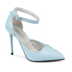 Zapatos elegantes mujer 1296 azul cielo