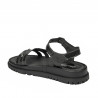 Sandalias mujer 5096 negro metalizado