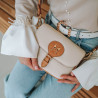 Bolso de hombro para mujer 007g beige latte