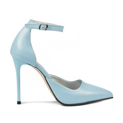 Zapatos elegantes mujer 1296 azul cielo