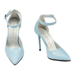 Zapatos elegantes mujer 1296 azul cielo