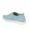 Mocasines de mujer 6061 azul celeste
