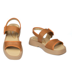 Sandalias de mujer 5094 marrón combinado
