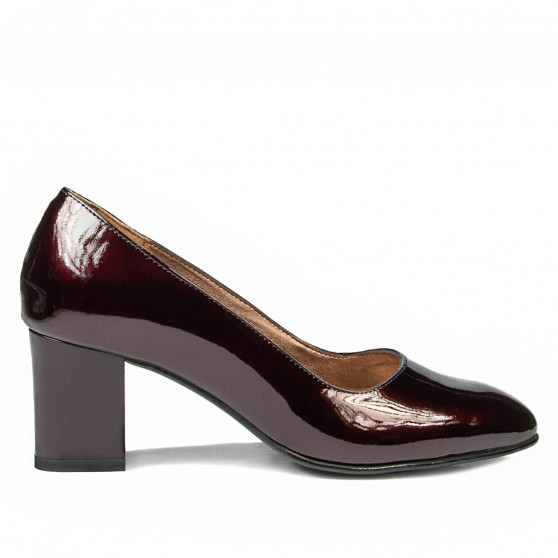 Zapatos elegantes de mujer 1268 charol burdeos01