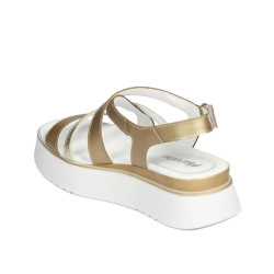 Sandalias mujer 5100 dorado combinado