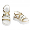 Sandalias mujer 5100 dorado combinado