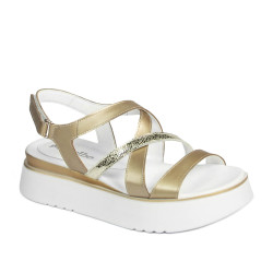 Sandalias mujer 5100 dorado combinado