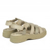 Sandalias mujer 5099 beige combinado