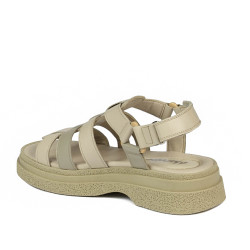 Sandalias mujer 5099 beige combinado