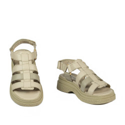 Sandalias mujer 5099 beige combinado