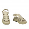 Sandalias mujer 5099 beige combinado