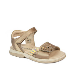 Sandalias para niños pequeños 80c dorado combinado