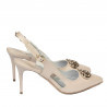 Sandalias de mujer 1294 beige nácar