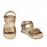 Sandalias para niños pequeños 80c dorado combinado