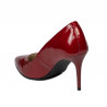 Zapatos elegantes de mujer 1293 charol rojo nácar