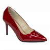 Zapatos elegantes de mujer 1293 charol rojo nácar