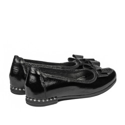 Zapatos para niños 174 charol negro combinado