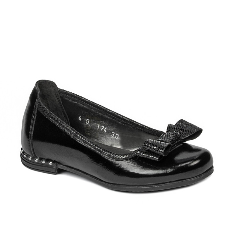 Zapatos para niños 174 charol negro combinado