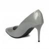 Zapatos elegantes de mujer 1293 charol gris