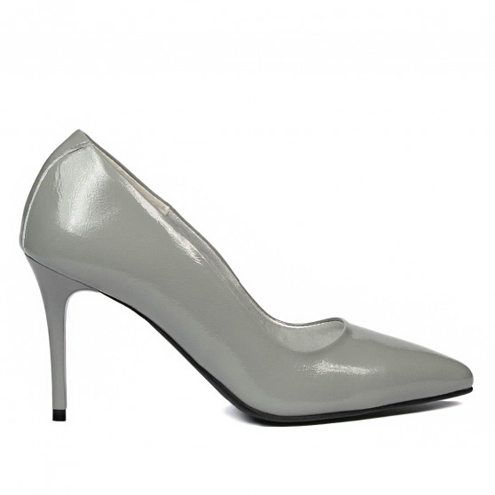 Zapatos elegantes de mujer 1293 charol gris