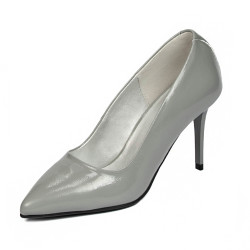 Zapatos elegantes de mujer 1293 charol gris