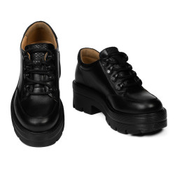 Zapatos casuales de mujer 6064 negro combinado