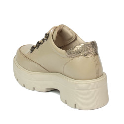 Zapatos casuales de mujer 6064 beige combinado