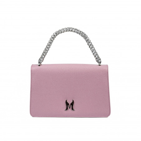 Bolso de hombro para dama 010g 01 violeta saffiano