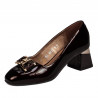 Zapatos elegantes de mujer 1298 charol burdeos