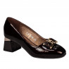 Zapatos elegantes de mujer 1298 charol burdeos
