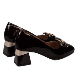 Zapatos elegantes de mujer 1298 charol burdeos