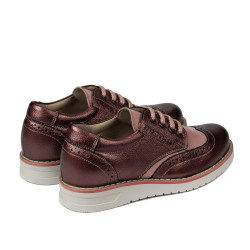 Zapatos para niños 2021 burdeos nácar combinado