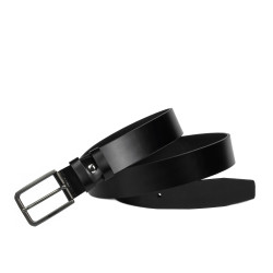 Cinturón para hombre 65b negro brillante