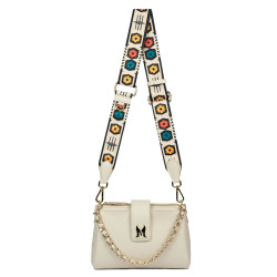 Bolso de mujer de hombro 003g beige latte