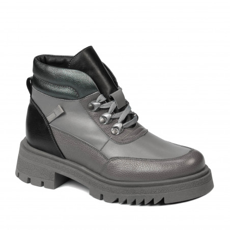 Botas mujer 3382 gris combinado