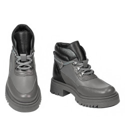Botas mujer 3382 gris combinado