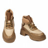 Botines mujer 3382 camel combinado