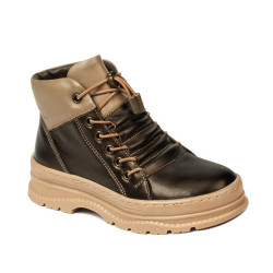 Botas para niños 3030 combinadas en color cobre