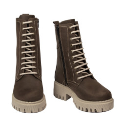 Botines de mujer 3375-1 tuxon marrón