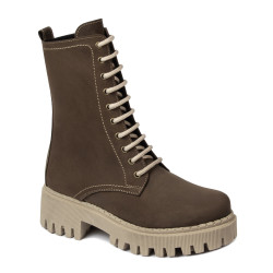 Botines de mujer 3375-1 tuxon marrón