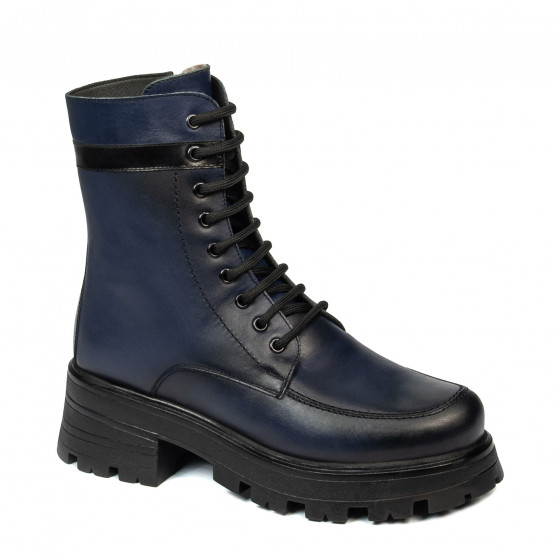Botines de mujer 3386 en azul índigo combinado