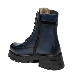 Botines de mujer 3386 en azul índigo combinado
