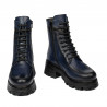 Botines de mujer 3386 en azul índigo combinado