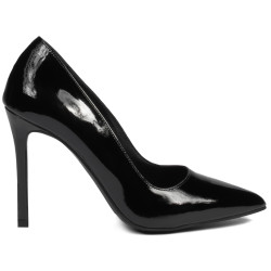 Zapatos elegantes de mujer 1299 charol negro