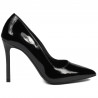 Zapatos elegantes de mujer 1299 charol negro