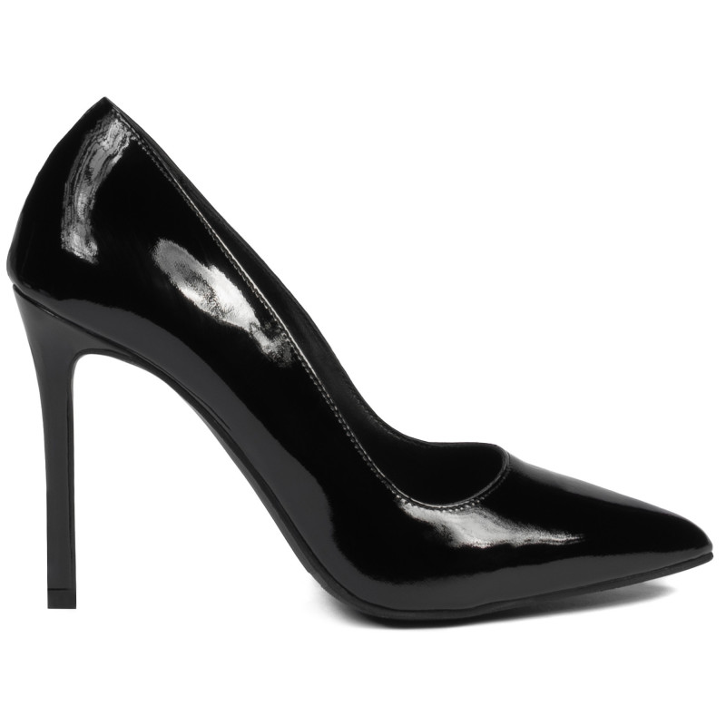 Zapatos elegantes de mujer 1299 charol negro