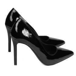 Zapatos elegantes de mujer 1299 charol negro