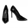 Zapatos elegantes de mujer 1299 charol negro