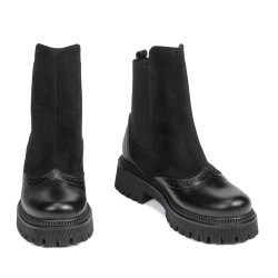 Botines de mujer 3390 negro combinado